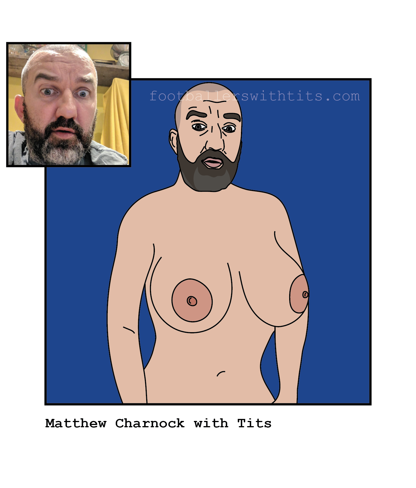 Custom Tits Illustration - Footballers with Tits