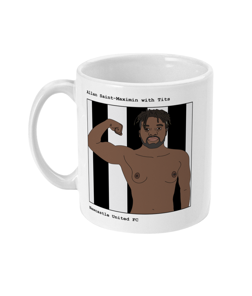 Allan Saint-Maximin with Tits - Footballers with Tits
