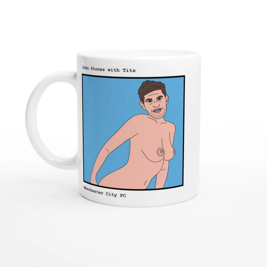 Funny John Stones Mug by Footballerswith