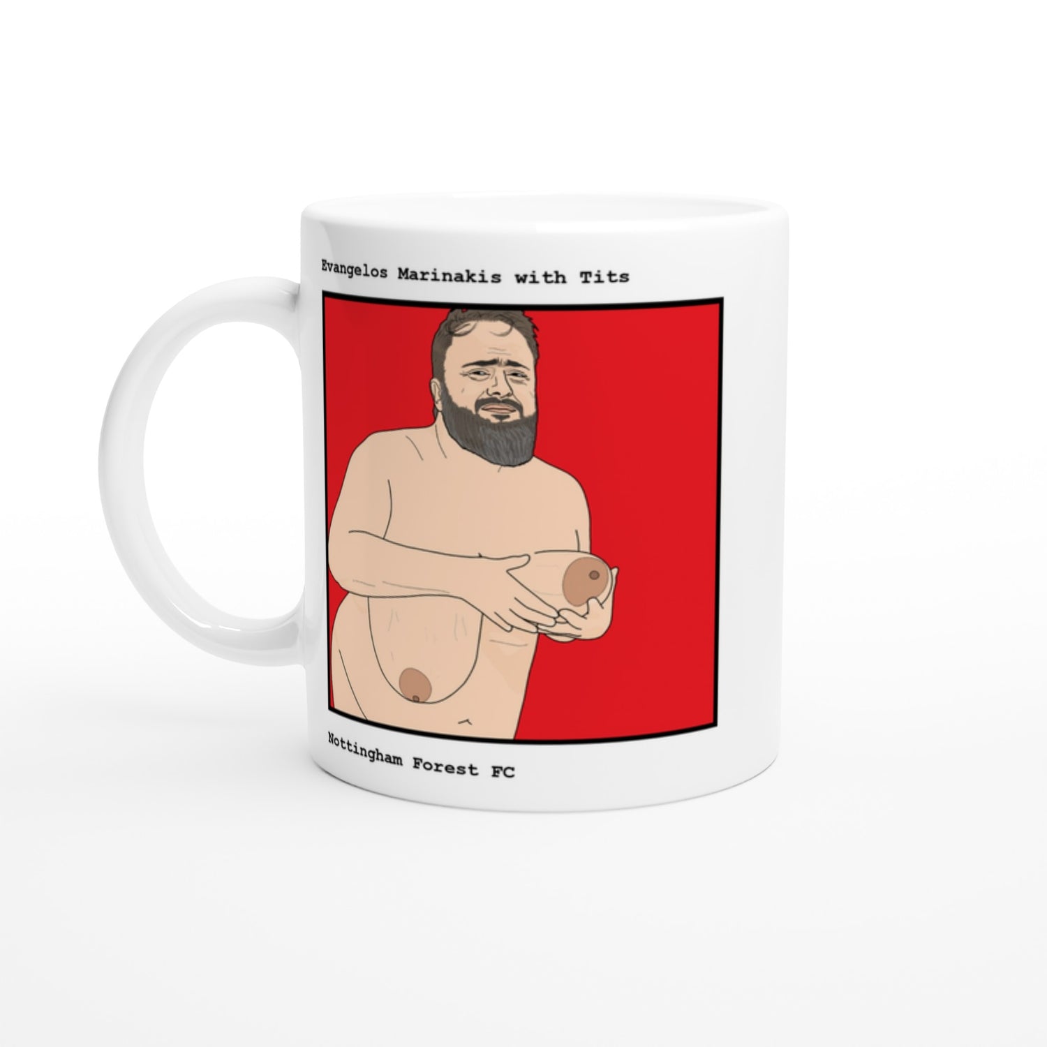 Funny Evangelos Marinakis Mug by Footballerswith