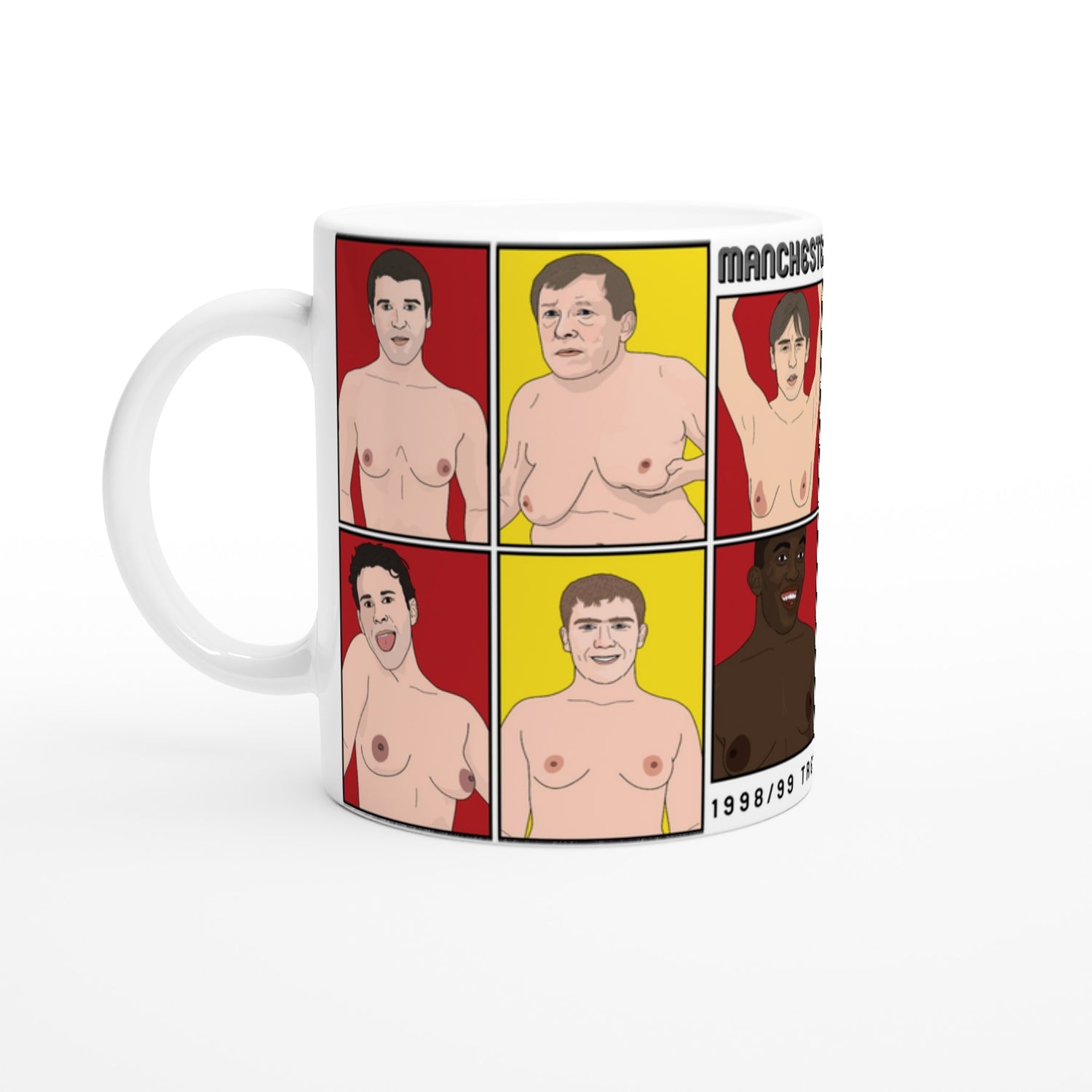 Funny Manchester United 1998/99 Treble Winners Mug by Footballerswith