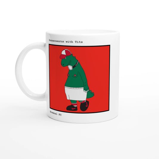 Funny Gunnersaurus Mug by Footballerswith