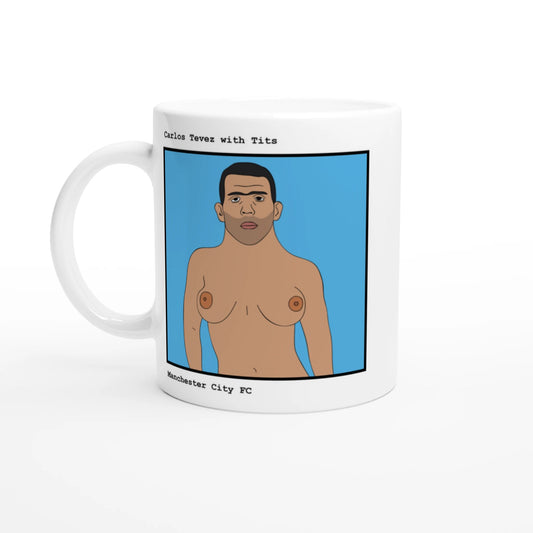 Funny Carlos Tevez Mug by Footballerswith
