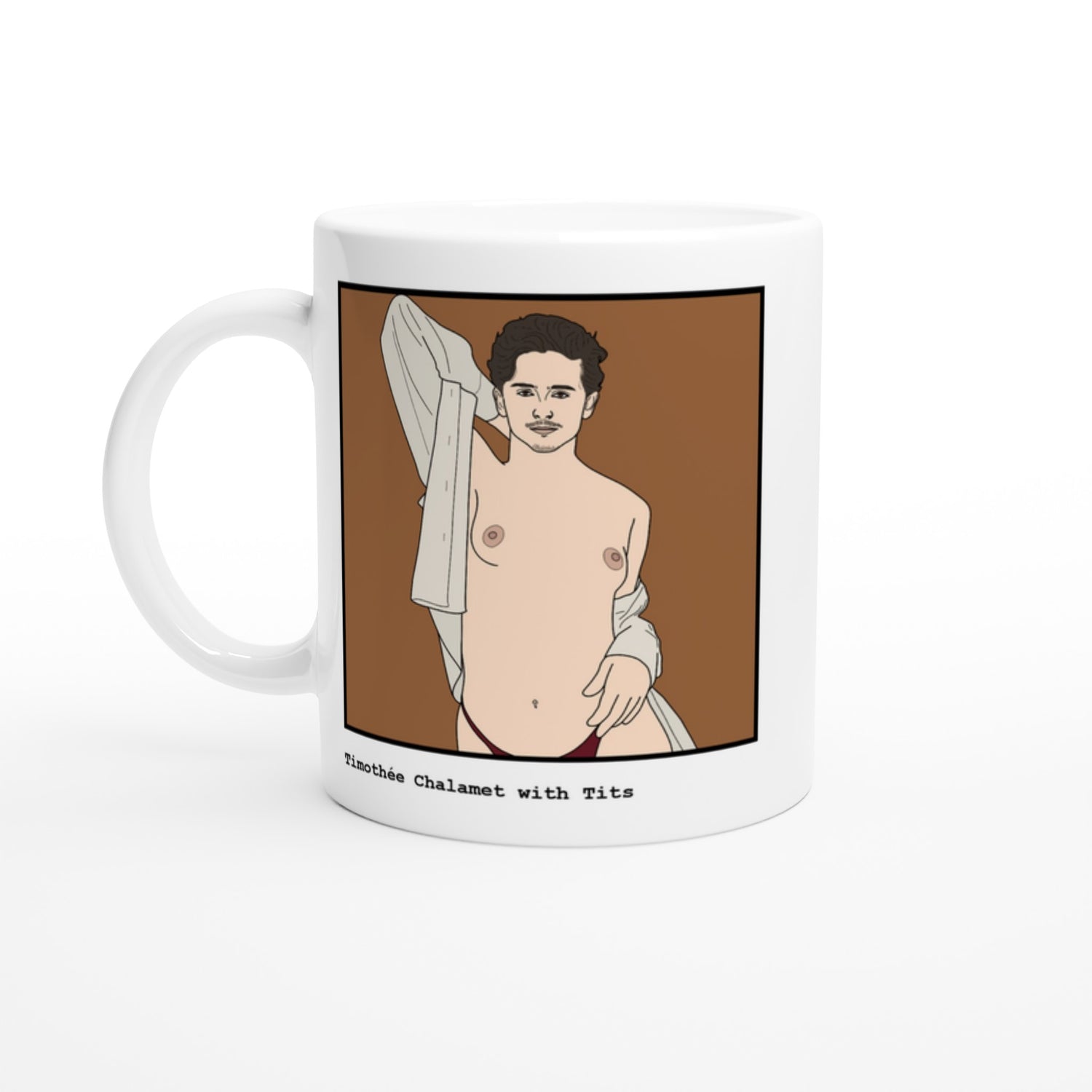 Funny Timothée Chalamet Mug by Footballerswith