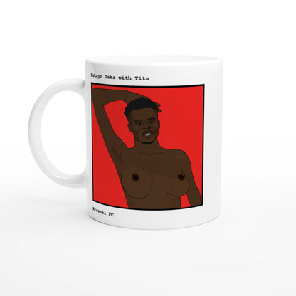 Funny Bukayo Saka Mug by Footballerswith