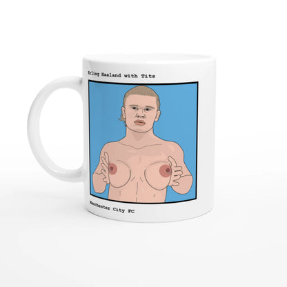 Funny Erling Haaland Mug by Footballerswith