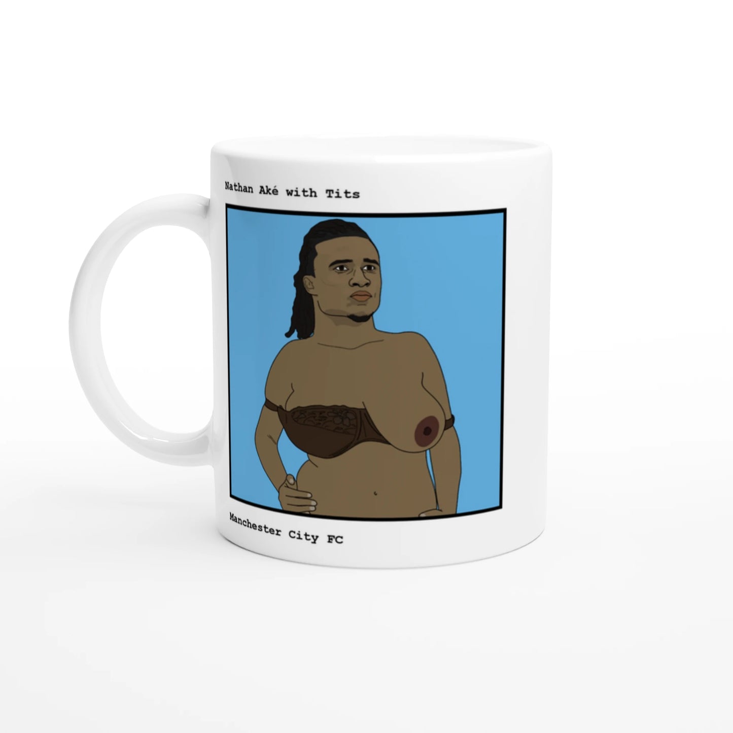 Funny Nathan Aké Mug by Footballerswith