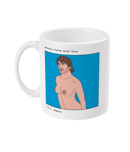 Funny Antonio Conte Mug by Footballerswith