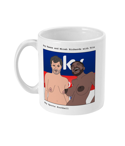 Funny Roy Keane and Micah Richards Mug by Footballerswith