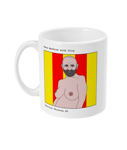 Funny Gary Harkins Mug by Footballerswith