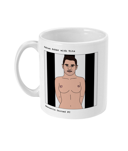 Funny Fabian Schär Mug by Footballerswith